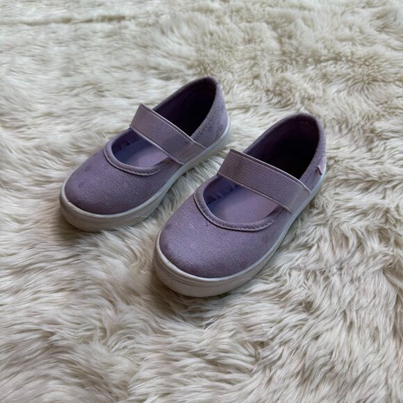 oomphies Other - Oomphies Purple Polka Dot Little Girls Shoes Size 7